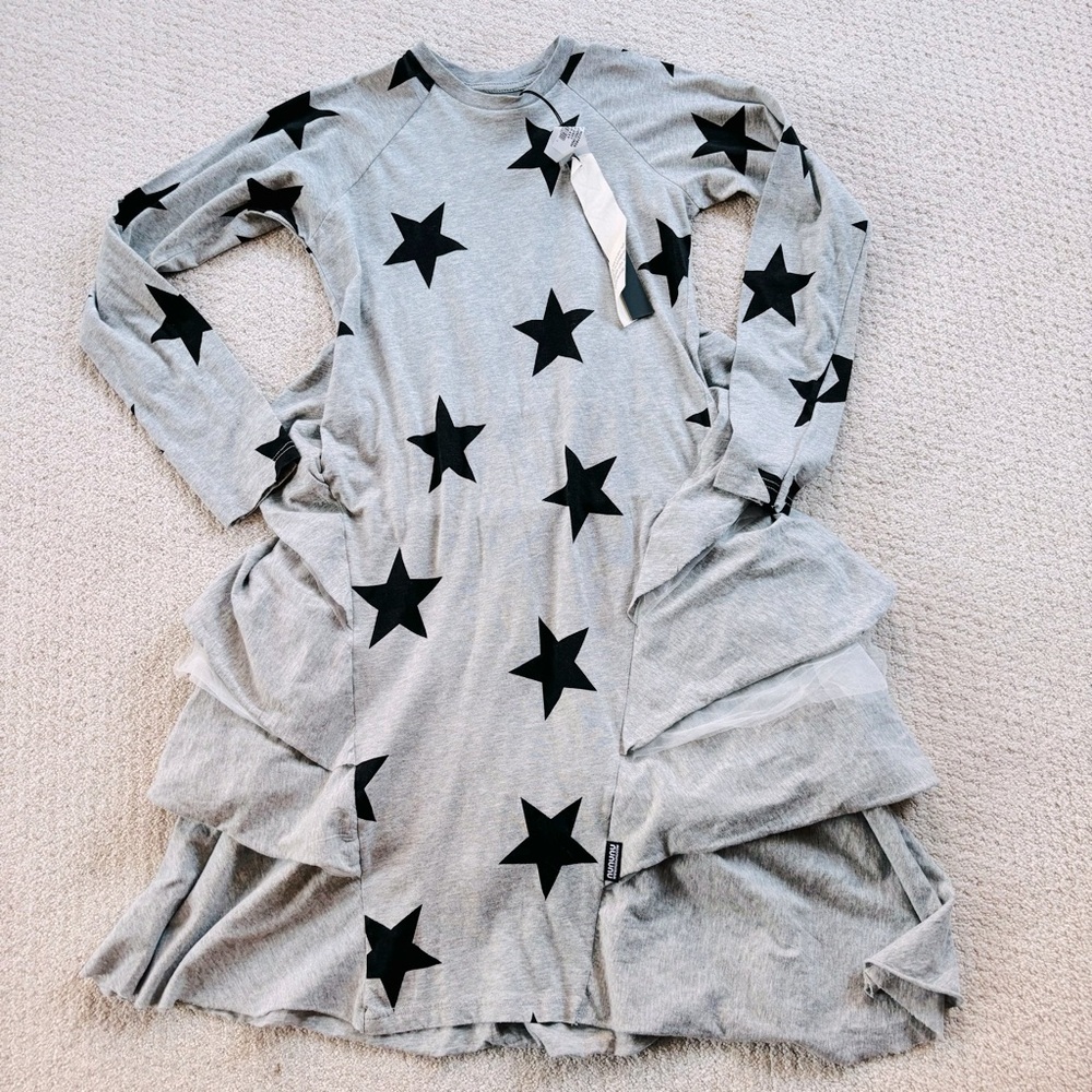 Nununu Star layered gray dress
